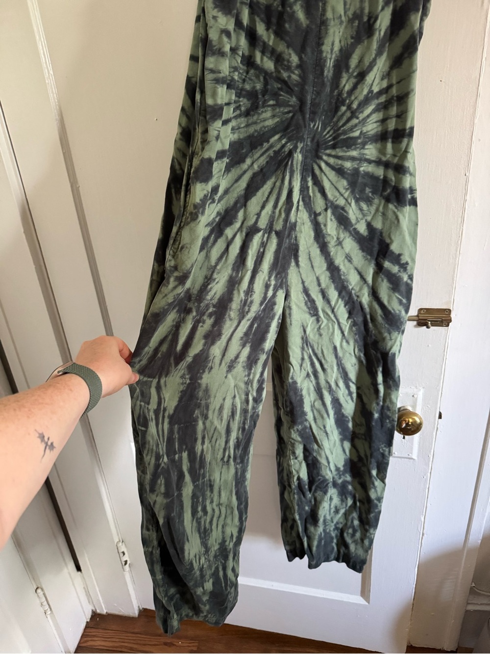 Anthropologie Tie-Dye Green Romper - Picture 2 of 7